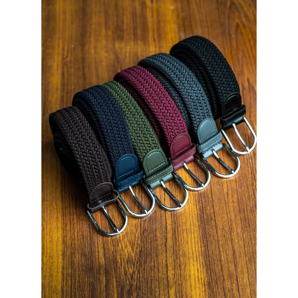 Pack of 5 Premium Elastic Belts Premium Stretch Fit