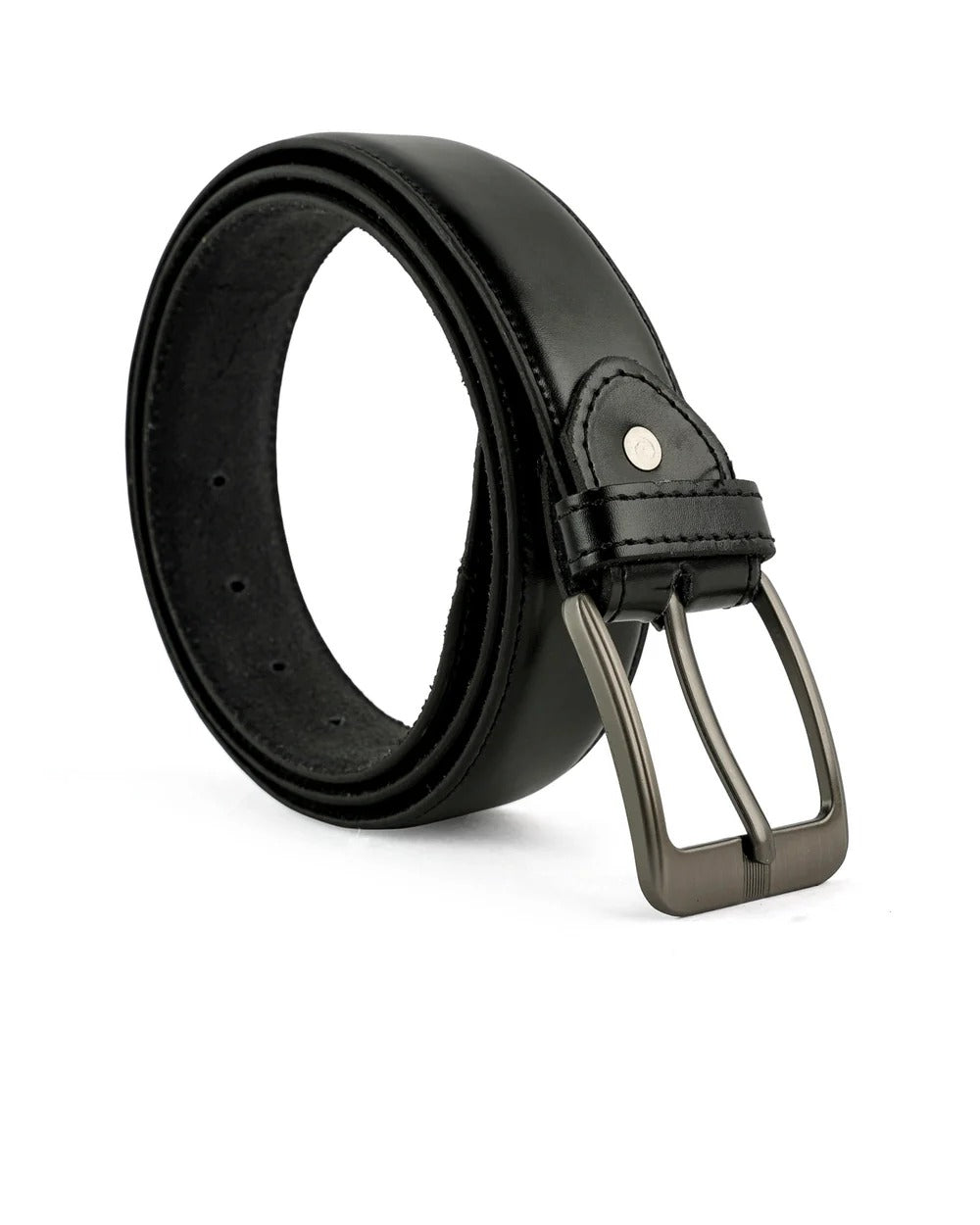 Classic Black Genuine Leather Belt for Men | Formal Dress Belt – Strapletic