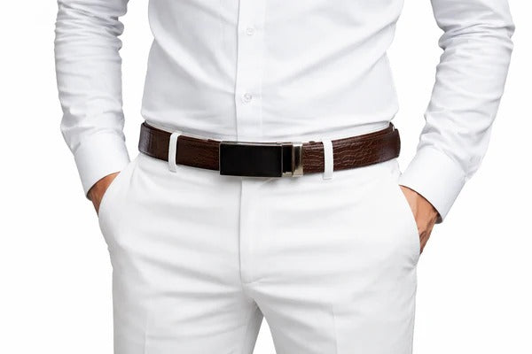 Brown Automatic Ratchet Belt for Men | Premium Autolock Dress Belt – Strapletic