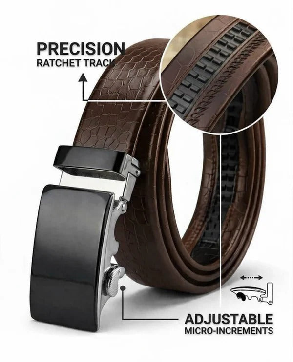 Brown Automatic Ratchet Belt for Men | Premium Autolock Dress Belt – Strapletic