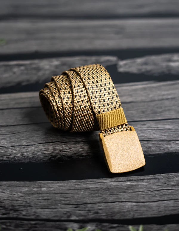 Beige Dotted Nylon Belt for Men | Casual Jeans Belt – Strapletic
