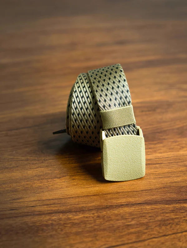 Beige Dotted Nylon Belt for Men | Casual Jeans Belt – Strapletic