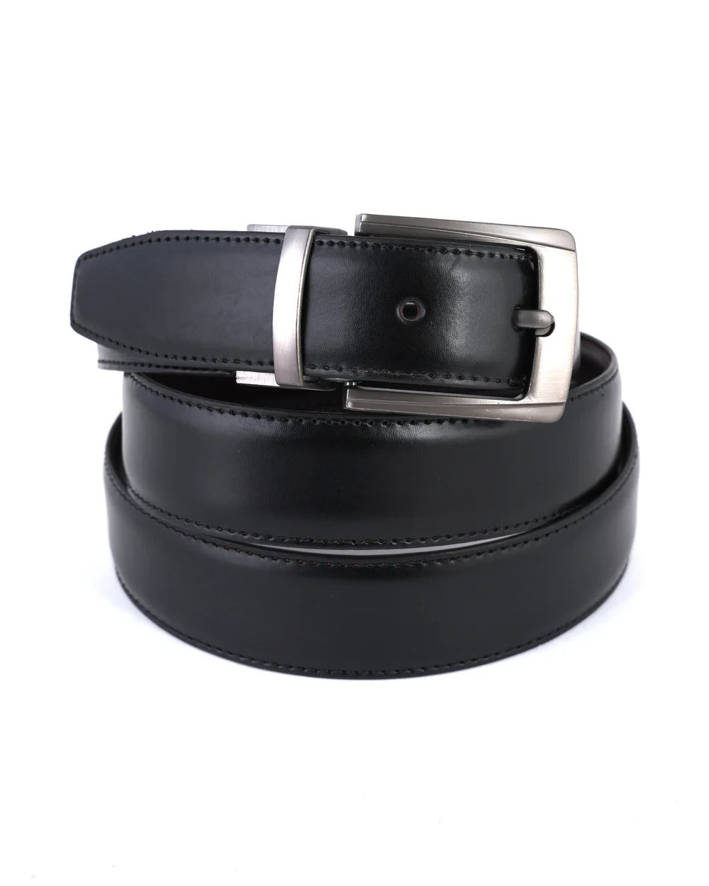 Classic Black Genuine Leather Belt for Men | Formal Dress Belt – Strapletic