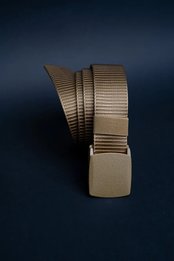 Beige Nylon Belt for Men | Autolock Casual Belt for Jeans – Strapletic