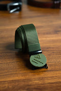 Green Circle Buckle Nylon Belt | Casual Autolock Belt for Men – Strapletic