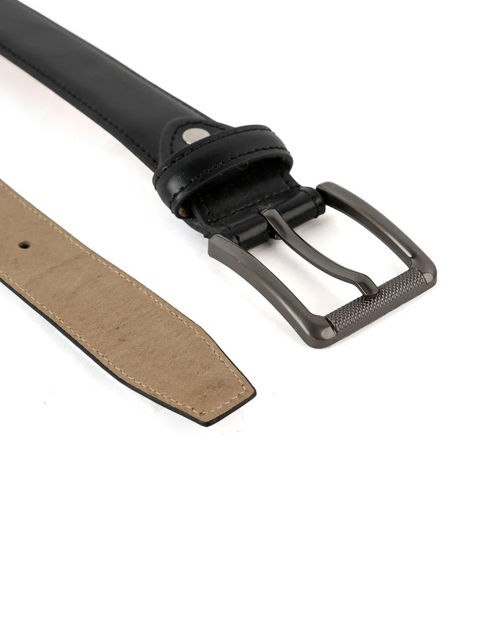 Classic Black Genuine Leather Belt for Men | Formal Dress Belt – Strapletic