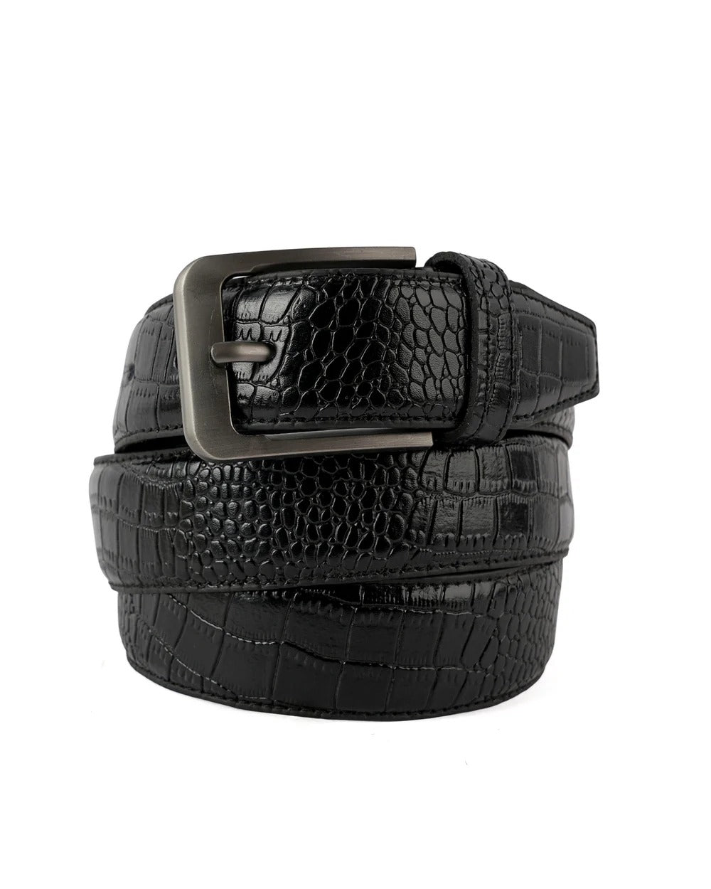 Crocodile Texture Brown Leather Belt for Men | Premium Luxury Formal Belt – Strapletic