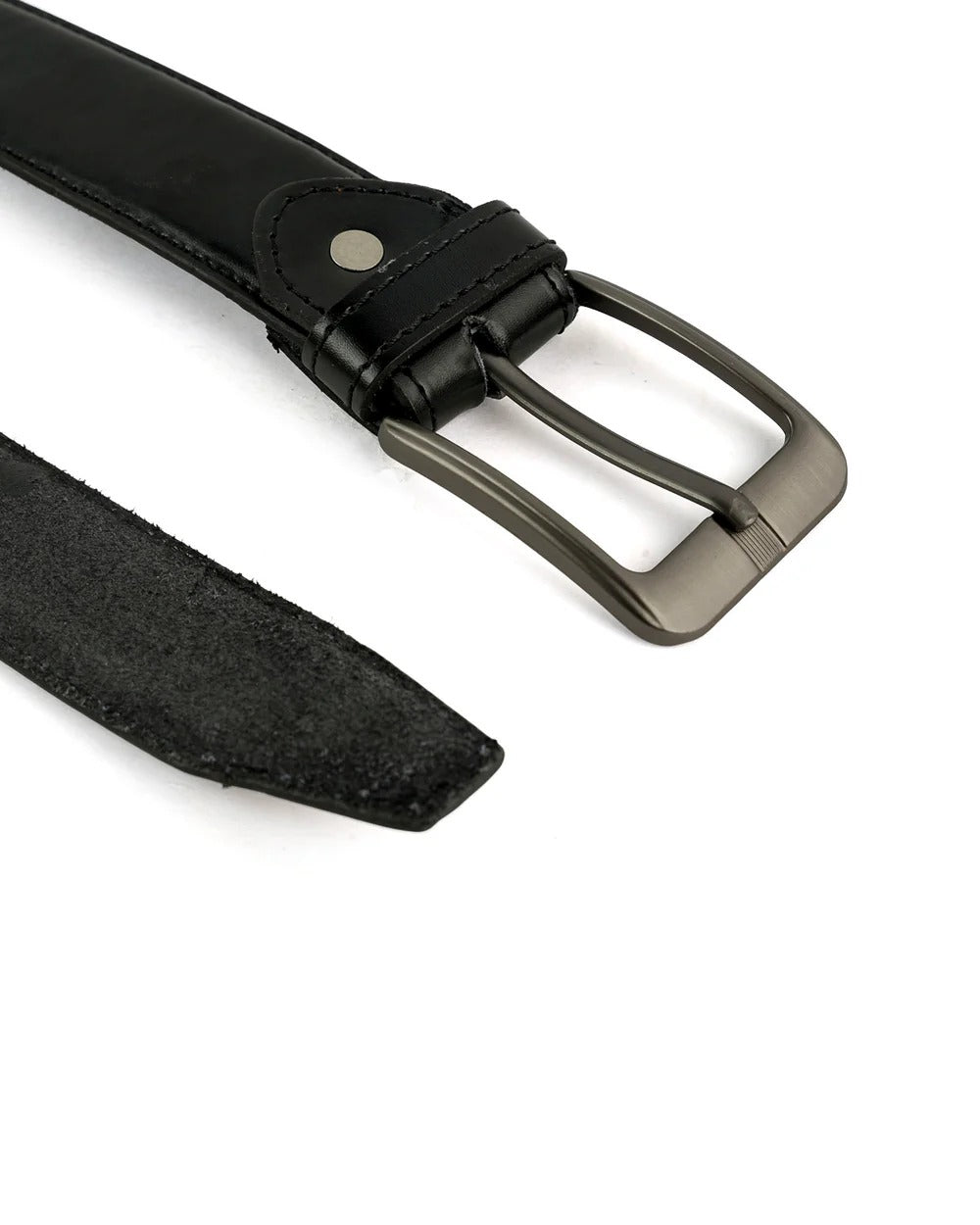 Classic Black Genuine Leather Belt for Men | Formal Dress Belt – Strapletic