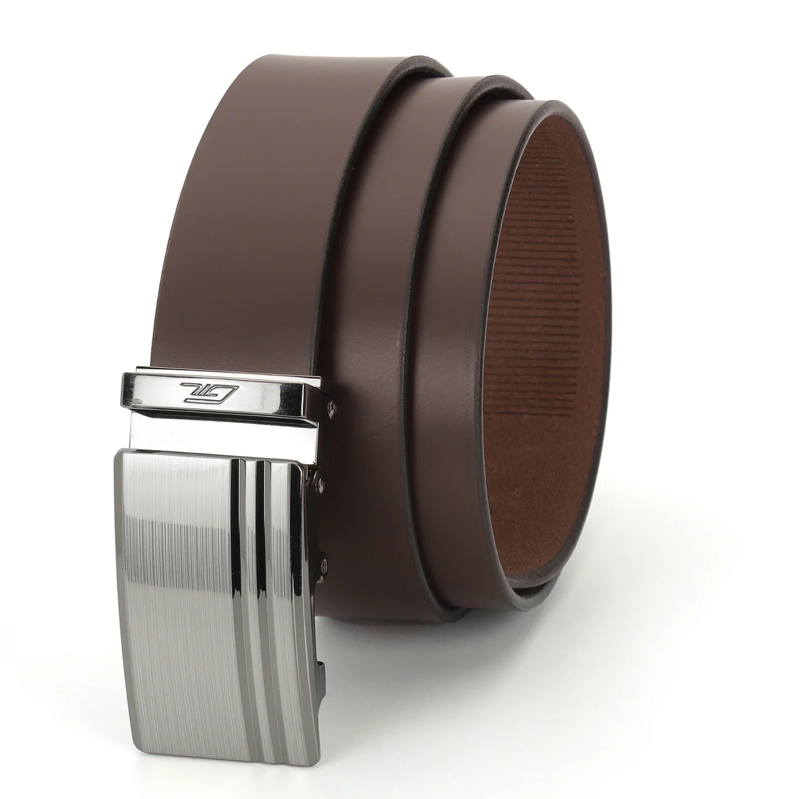 Men's Auto Lock Belt | Premium Brown & Black Formal Dress Belt – Strapletic